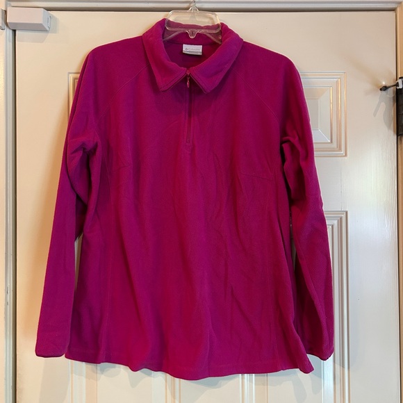Columbia Magenta Fleece Quarter-Zip Pullover - Picture 1 of 4